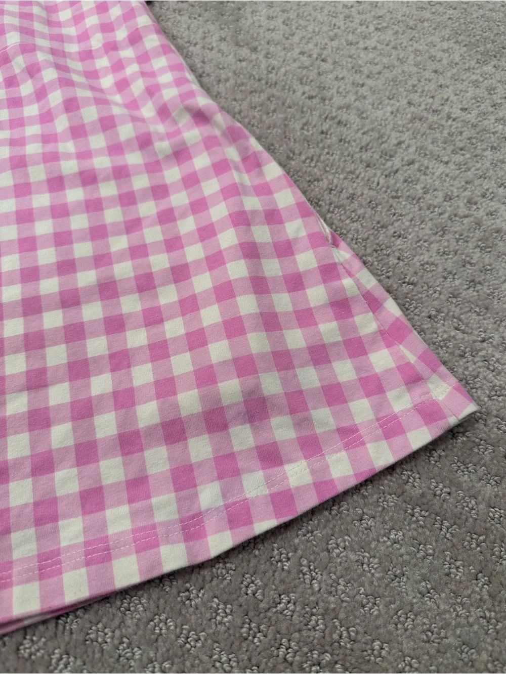 Hanna Andersson Pink Gingham Peter Pan Collar Dress Girls Size 4 100cm
